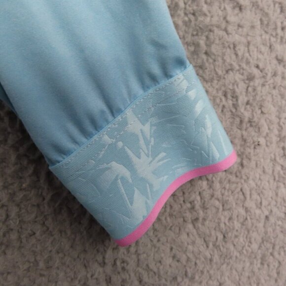 Adidas Jacket Womens Small Pullover Blue Pink Cotton Candy Long Sleeve Designs - Picture 4 of 10